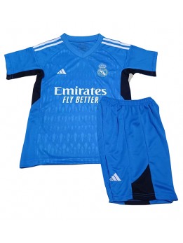 Billige Real Madrid Keeper Bortedraktsett Barn 2023-24 Kortermet (+ Korte bukser)